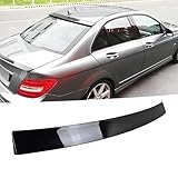 NEESPOC Rear Window Roof Spoiler Visor Wing Compatible with Mercedes-Benz C-Class W204 2008-2014 C250/ C300/ C350/ C63 Sport Gloss Black Exterior Accessories