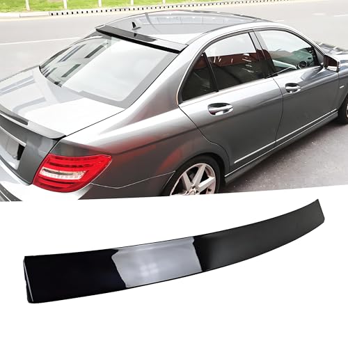 NEESPOC Rear Window Roof Spoiler Visor Wing Compatible with Mercedes-Benz C-Class W204 2008-2014 C250/ C300/ C350/ C63 Sport Gloss Black Exterior Accessories