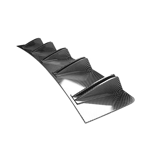 Shkalacar Diffusore del Labbro del paraurti Posteriore, 5 Pinne paraurti Posteriore Universale per Auto Telaio Spoiler in Fibra di Carbonio Pinna di squalo Accessori per Lo Styling modificati