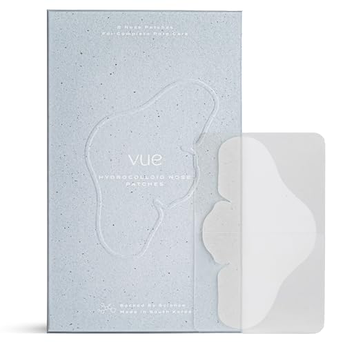 Vue Hydrocolloid Nose Patches - Nose Pore Strips for Blackheads Sebum and Oil Control Gentle for All Skin Types (8-Count)