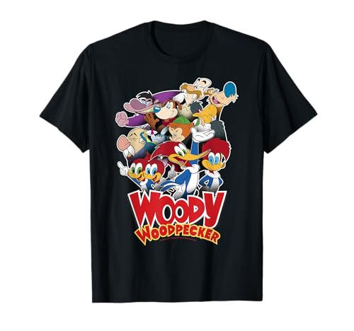 Woody Woodpecker Group Shot Vintage Poster T-Shirt