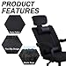 4PCS Office Chair Headrest Cover, Office Chair Pillow Cover, Soft Chair Headrest Protector for Hair Protection