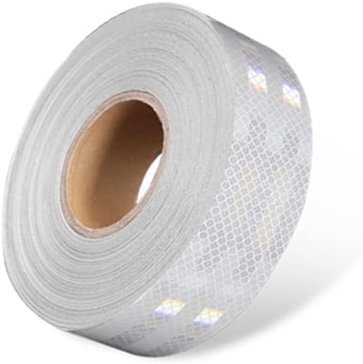 Reflective Tape, Self-Adhesive Reflective Safety Warning Tape 5 cm x 45 m PET Multicolor(Yellow)