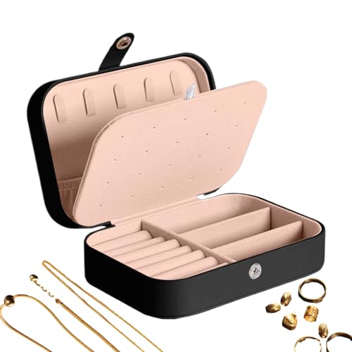 Genérico Bijoux Travel Box, Reise-Schmuckkästchen, tragbarer Reise-Schmuck-Organizer, Reise-Schmuckschatulle, Aufbewahrungsboxen für Schleife