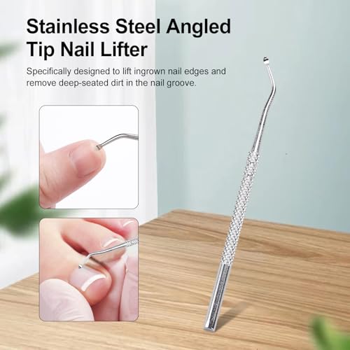 Eagle Beak Nail Clippers for Ingrown & Thick Nails – Beveled/Slanted/Angled Blades, Long Handle Wide Jaw, Anti-Splash Ultra Sharp Stainless Steel Edge 3-Piece Set for Men/Women (Green) - Image 6