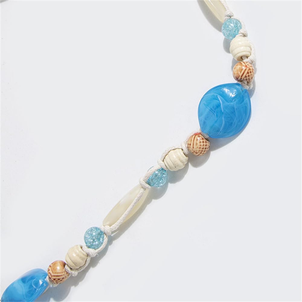 Vintage Beaded Waist Chain Belt Bohemian Blue Stone Braided Rope Body Belly Beach Bikini Summer Waist Body Beads Jewelry for Women Adjustable - Image 6