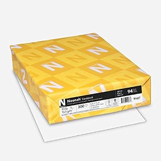 Neenah Cardstock, 8.5" x 11", 90 lb/163 gsm, White, 94 Brightness, 300 Sheets