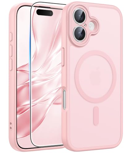 Image of FNTCASE for iPhone 16 Plus Case Light Pink: Compatible with MagSafe