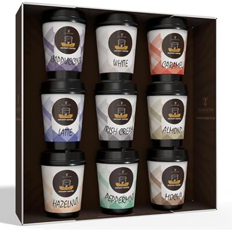 9-Pack Instant Coffee Travel Cup Set Cover