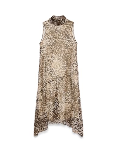 Robe longue à col montant Vero Moda Vmsmilla robe d'été fluide Slate Black M