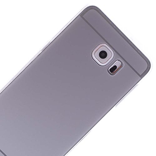 Vahalla Accessoires Coque pour Samsung Galaxy S6 Edge + gel miroir argent mat Cover