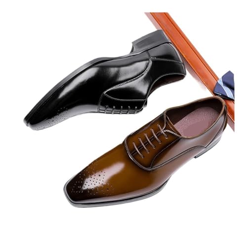 Men's Business Shoes Gentleman's Leather Shoes Oxfords(Black,100)3