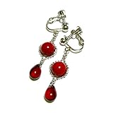 [ジュエルビアンカ] Jewellbianka 【 人魚姫 の 涙 】 赤珊瑚 と 赤い 琥珀 の イヤリング IS-IYO-ni