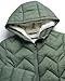 DKNY Girls Puffer Jacket - Full Sherpa Lined Glacier Shield Mid Length Quilted Puffer Jacket Kids Insulated Winter Coat, Size 6X, Sage Green