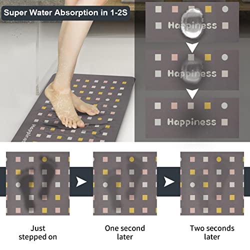 Hera Beauty Super Absorbent Bath Mats For Bathroom, Stain Resistant Bathroom Rugs, Non-Slip Bath Rugs, Machine Washable Stylish Bathroom Mats (Colorful Small Plaid, 31.5" L X 19.7" W) #TOP2