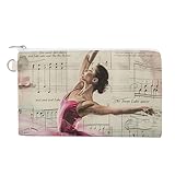 Monedero vintage con cremallera para chica de ballet y ballet