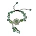 XINSTAR Pulsera de piedra de jade de flores orientales hecha a mano con cuentas de piedra natural para la muñeca de la cadena de joyería de mano para niñas y mujeres, pulsera de moda para novias