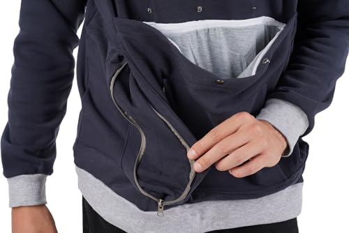 Cat Dog Carrier Hoodies – Puppy Kitten Carrying Sweatshirt Large Pet Pocket Pullover Top – Unisex Kangaroo Hoodies