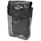 Tasche für Tauchausrüstung mit stabilem Schnappverschluss, Sicherheitsmarkierungsboje und Netztasche für sicheren Gebrauch (fluoreszierendes Orange)