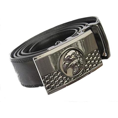 RiverView Enterprise Black Leather Ratchet Dress Belt - Light Duty for Concealed Carry Tactical Use (CCW) - (up to 47 inch) Cover