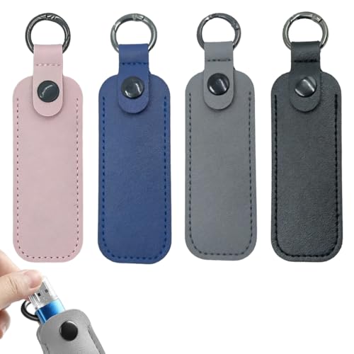 GXGM 4 Pièces étui de Support de Clé USB en Matériau Souple, Organisateur Universel d'accessoires électroniques, Organisateur de Support de Clé USB Portable(4 Couleurs)