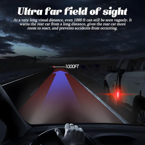 Image of BESULEN Car Door Open Reflective Stickers, 4PCS Night Visibility Safety Warning Protective Strip, Auto Anti-Collision Decorative Decals, Universal Vehicle Accessories for Most Cars (Red)