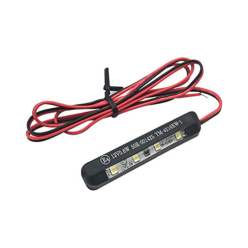Waterproof LED Rear License Plate Tag Lights Backup Reverse Lights for Bike Vehicles Car Motorcycle Scooter (White)
