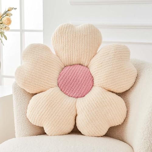 Kcvvcr Flower Throw Pillow, Cute Flower Shaped Pillow Decorative Throw