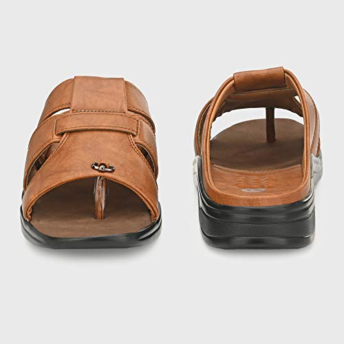 Image of Centrino Sandals for Men | Lightweight Thong Style Sandal | Quick-Dry Comfortable Chappal with Arch Support & Durable Hand Stitched Sole (5953)