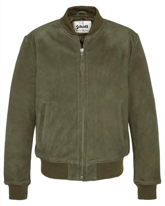 Blouson bombers Schott en cuir fini les vestes froides de mi-saison