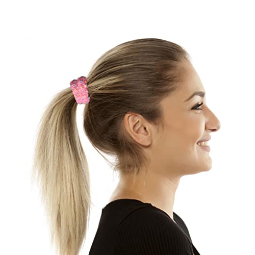 Furry Pompoms Hair Scrunchines Flurry Hair Bobbles,6 Pieces Plush Fur Hair Ties Pom Pom Hair Bobbles Women Thick Hair Bands Elastic Hair Ropes for Women Girls Ponytail Scrunchines C1 - Image 3