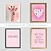 Fardes Preppy Room Decor, Pinky Pictures for Teen Girls Bedroom Decor, Inspirational Cute and Preppy Gifts, Motivational Pink Wall Decor for Bedroom