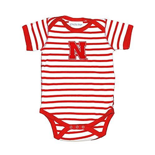 Image of Two Feet Ahead Striped Baby Bodysuit Creeper Baby Boy Clothes for Newborn infants Sizes 0-3M 6M 12M