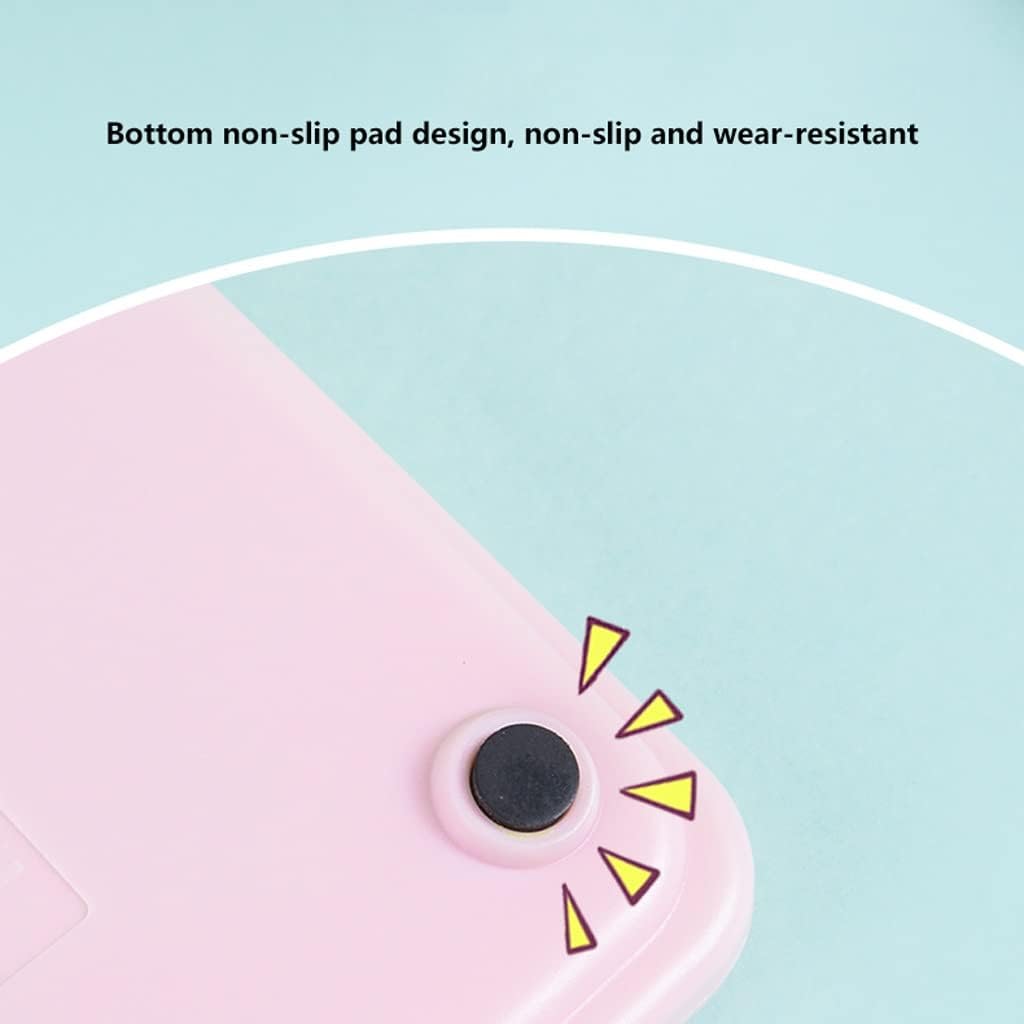 Creative 12 Digit Display Calculator,Battery Solar Dual Power,Pink Sensitive Big Button Desktop Calculator,for School,Student,Girl Gift (Color : Pink, Size : 4.7X5.9inchs) (Blue 4.7X5.9inchs)