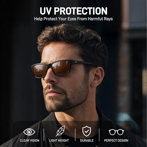 Image of FATHEADZ Oversized Polarized Sunglasses Men & Women - UV Protection RX Ready Wide Fit Eyewear for Outdoor Use - RX Ready