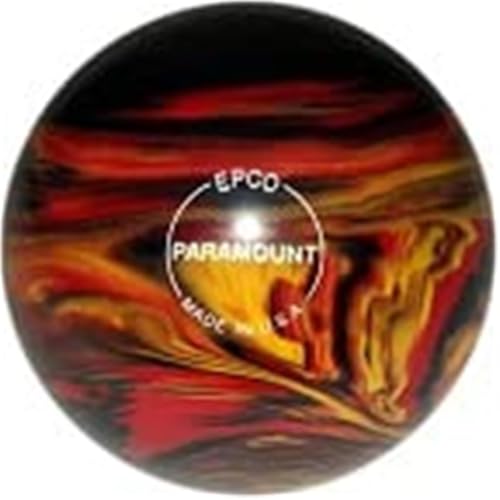 Bowlerstore Products EPCO Candlepin Bowling Ball- Marbleized - Black, Red & Yellow (4 1/2 inch- 2lbs.7oz.) 1 Ball