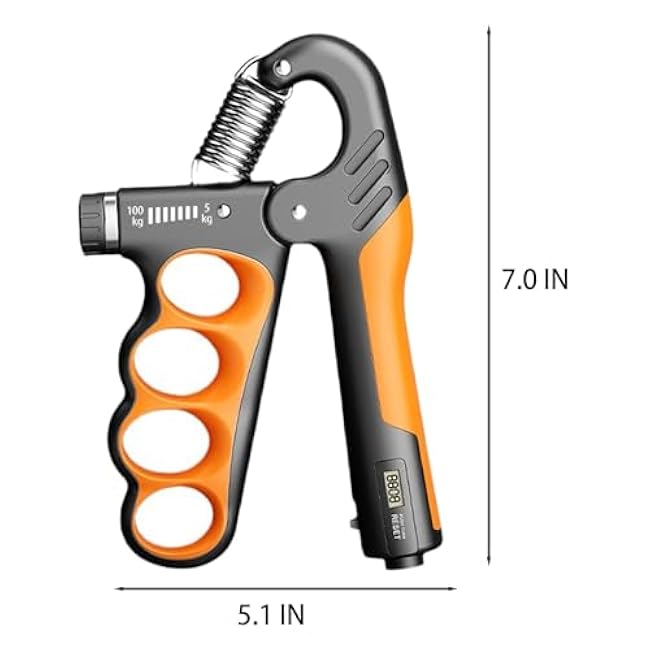 2PACK Grip Strength Trainer, 5-100KG (11-220 LB) Adjustable Resistance Forearm Hand Gripper Strengthener with Counter, Hand Wrist Exercise Workout Equipment for Home/Office Gym