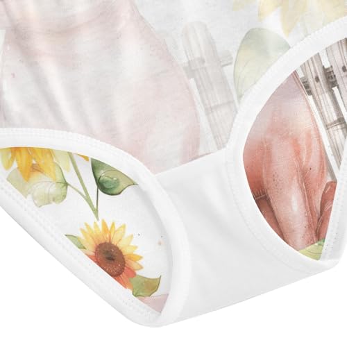 Girls Underwear, Cute Happy Pig Toddler Panties, Girls Underwear Cotton, 2T–8 Years4