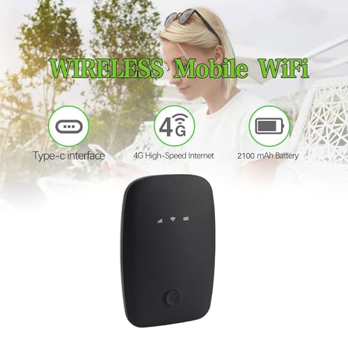 Image of 4G LTE Portable WiFi Router, Wireless Hotspot with Up to 150Mbps Speed for 12 Devices, with WPA WPA2 Encryption, for Phones Laptops Smart TVs