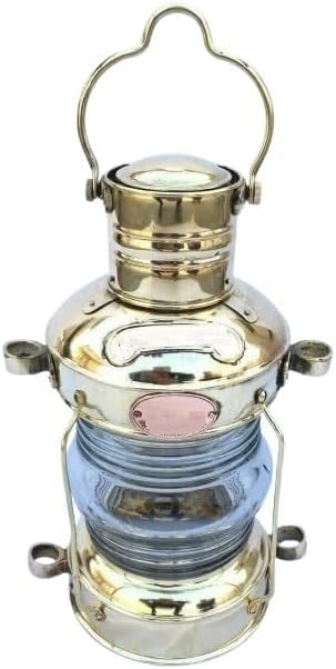 Brass Anchor Oil Lamp Nautical Ship Lantern Vintage Style Boat Light Decorative Hanging Lantern for Home Decor Gift Item