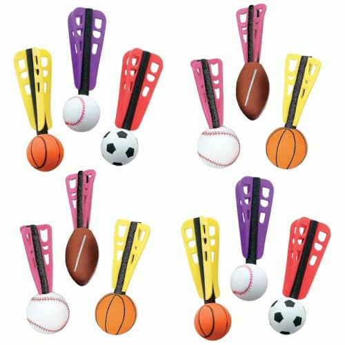 Fun Express - Foam Sport Ball Missiles - Toys - Vehicles - Missiles & Launchers - 12 Pieces