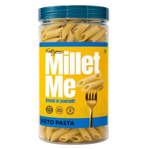 Image of Millet Me by Kuizeens Keto Pasta - 250g (Pack of 1) | Ultra Low Carb & High Protein penne pasta | Diabetic Friendly & Keto Diet Approved | No Added Sugar, Maida-Free & Gluten Free | No Onion No Garlic | Jain-Friendly | Instant Pasta