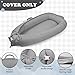 Atrooper Baby Lounger Cover for Boys and Girls, Gray 100% Cotton Baby Nest Cover, Breathable Replacement Cover for Infant and Newborn Snuggle Me Lounger, Cover Only