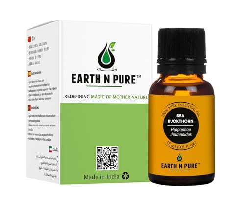 Image of Earth N Pure Sea Buckthorn Oil - 100% Pure & Natural for Radiant Skin & Nourished Hair - Antioxidant-Rich Facial Oil | 15ml