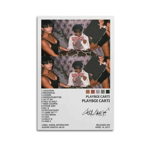 OrdaLi Playboi Carti Album Cover Poster - Bedroom Canvas Art Room Wall Decor Picture Painting 12x18inch(30x45cm) Unframe-Style