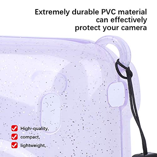 Mini Camera Case For Fujifilm Instax Mini 11 Instant Camera, Pvc Transparent Camera Bag With Shoulder Strap, Gift For Girls Boys Women(Purple) #TOP1