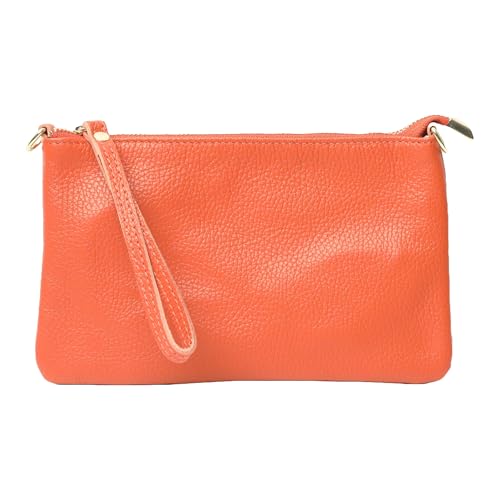 COCINUT, Cartera de Mano, 24x14x1 cm, 0.2 kg, Con Cremallera, Compacta y Funcional, Perfecta para el Día a Día, Lleva lo Esencial con Estilo y Comodidad, Naranja