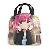 五等分の花嫁 中野 二乃 ランチバッグ 弁当バッグ 保冷 保温 大容量 軽量 クーラーバッグ 防水 収納 通勤 通校 旅行 子供用 男女兼用 弁当袋 ランチベルト 弁当箱