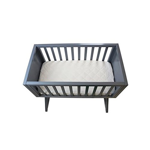 Green Frog, Allegro Cradle | Handcrafted Contemporary Wood Baby Cradle | Premium Pine Construction | Rocking and Stationary | Modern Grey Color