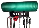 XII:XI Fitness Gym Storage Exercise Band Rack. American Made Resistance Bands Rack, Lifting Belt and Jump Rope Storage, Yoga Mat and Foam Roller Holder, Home Gym Equipment.